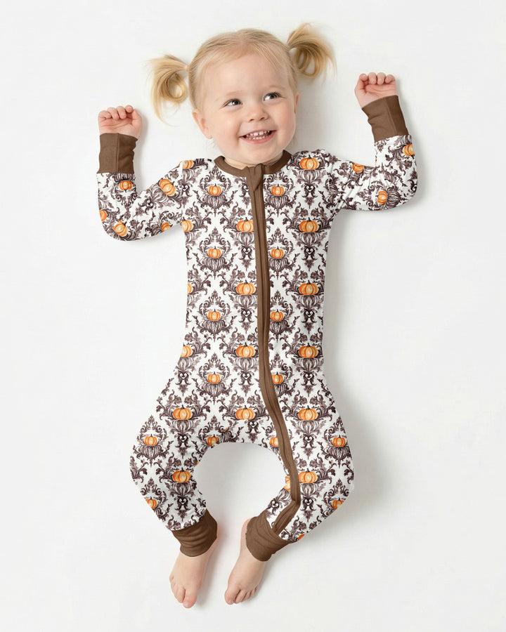 Pumpkin Toile Family Matching Bamboo Convertible Zippy