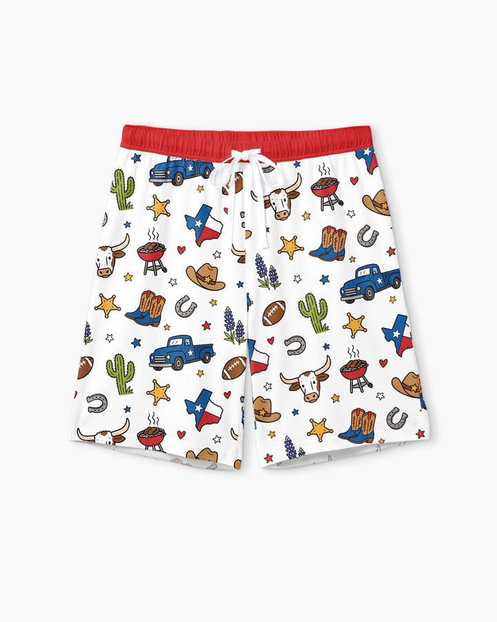 Someone in Texas Loves Me Bamboo Men Short Sleeve Short Pajama Set