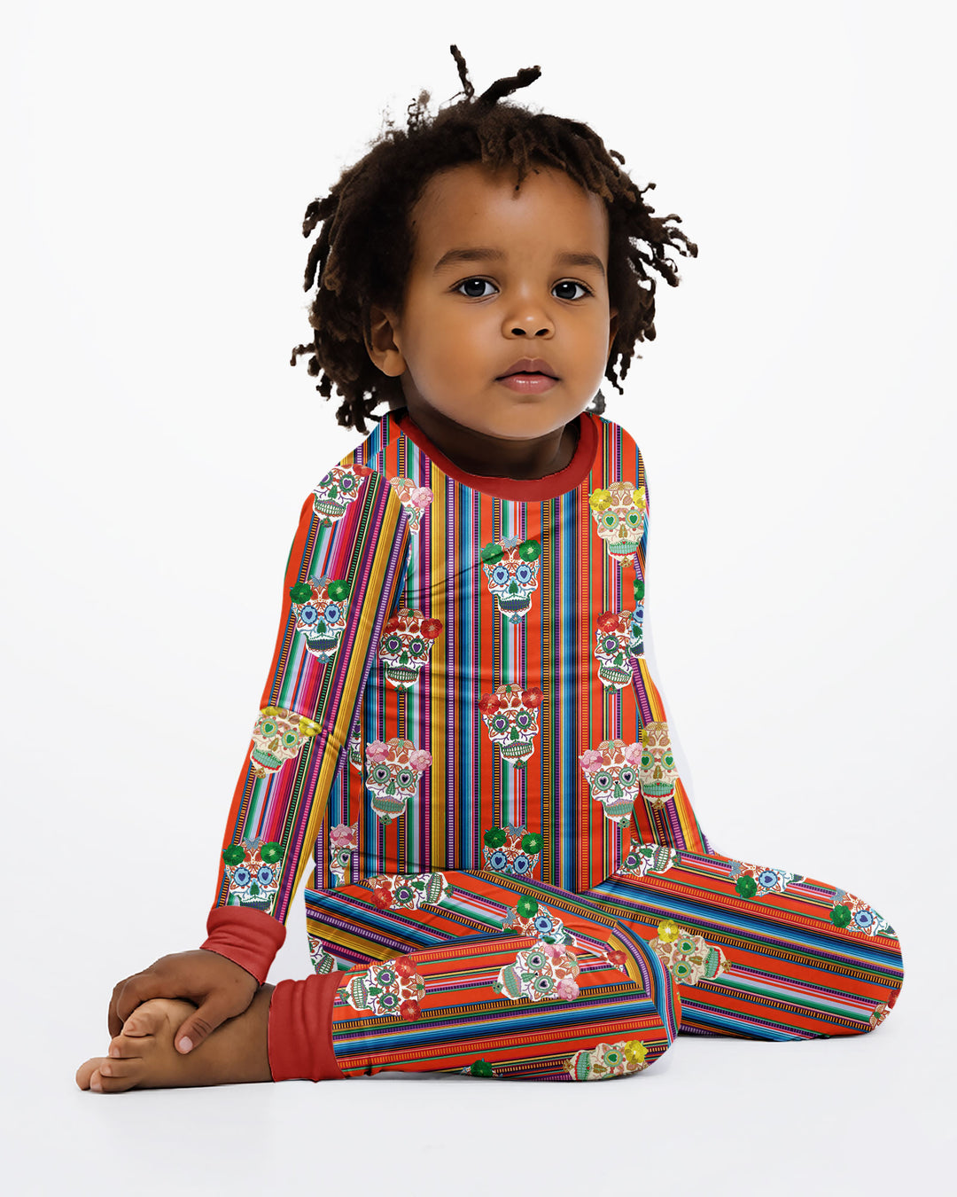 Day of the Dead Vintage Bamboo Two Piece Long Sleeve Pajama Set
