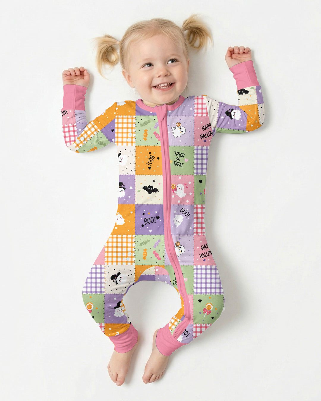 Cute Halloween Patchwork Bamboo Convertible Zippy