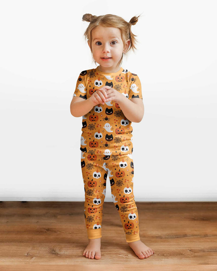 Halloween Party Bamboo Two Piece Short Sleeve Pajama Set