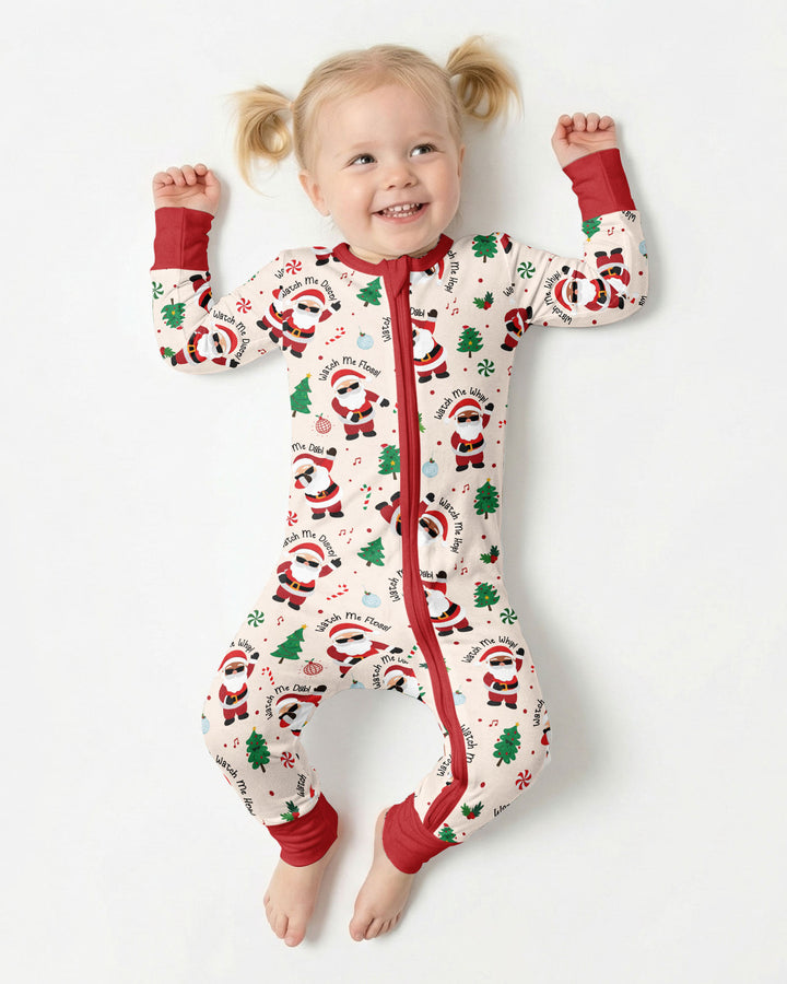 Santa's Christmas Dance Party Bamboo Convertible Zippy