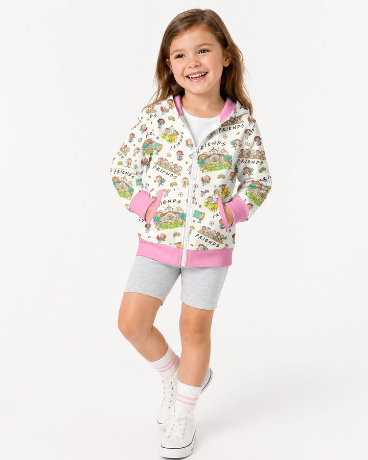 School Friends Forever Bamboo Zip Hoodie