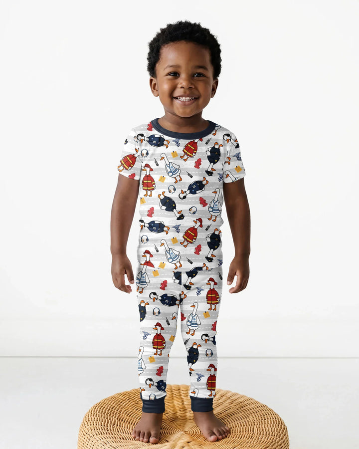 Rescue Goose Squad Bamboo Two Piece Short Sleeve Pajama Set