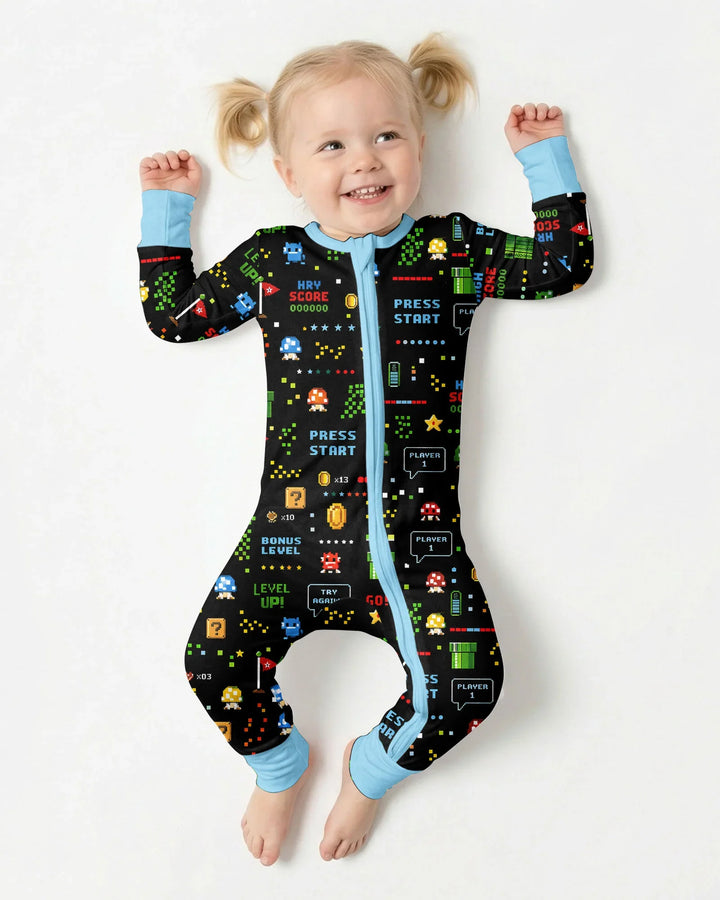 Pixel Game Lover Matching Bamboo Convertible Zippy