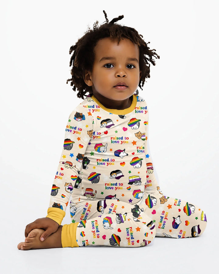 Rainbow Paws Family Matching Bamboo Two Piece Long Sleeve Pajama Set