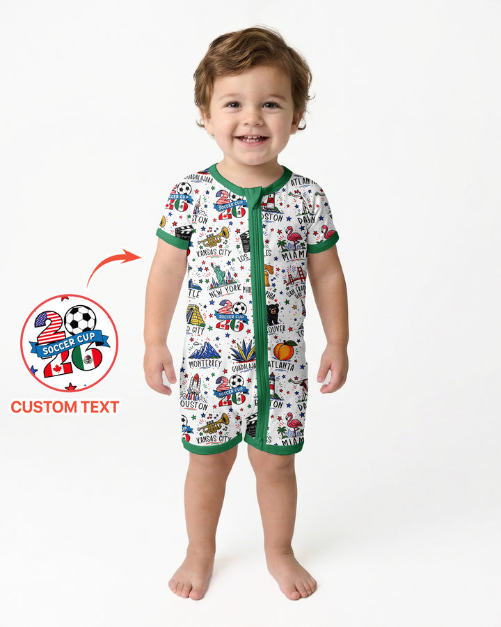 2026 Soccer Cup Host Citties Bamboo Shorty Zippy