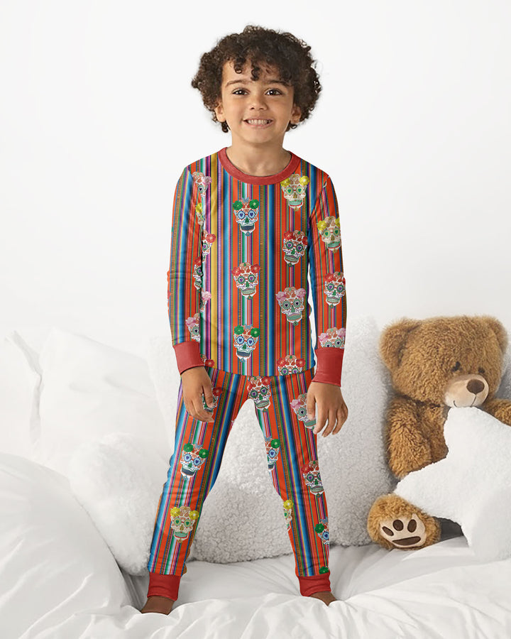 Day of the Dead Vintage Bamboo Two Piece Long Sleeve Pajama Set