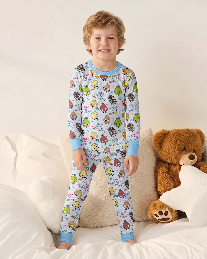 Nutty Little Friends Bamboo Two Piece Long Sleeve Pajama Set