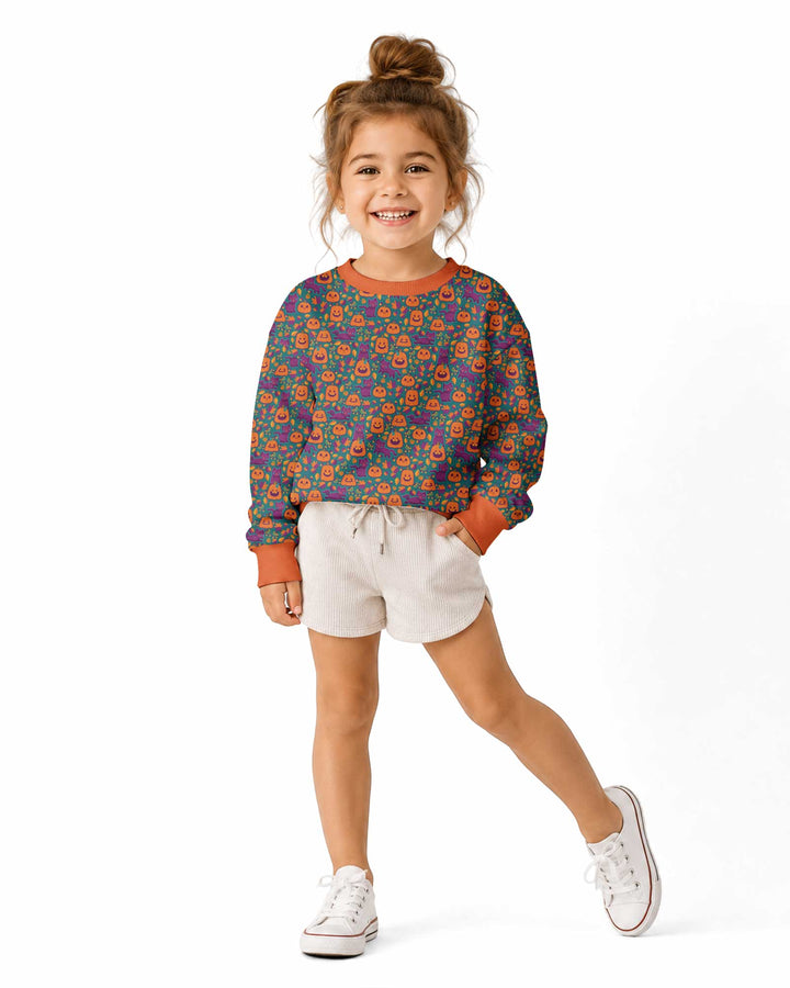 Cats and Pumpkins Bamboo Crewneck Sweatshirt