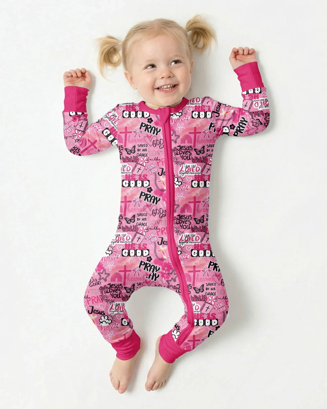 Pink Faith & Grace Bamboo Convertible Zippy