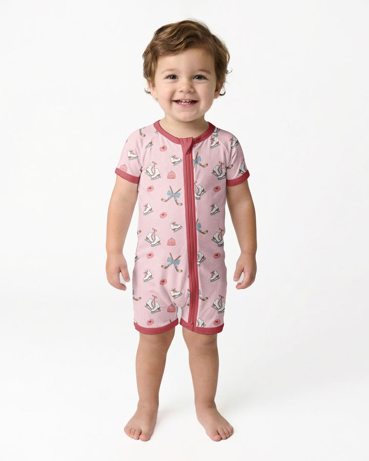 Girly Hockey Pink Bamboo Shorty Zippy