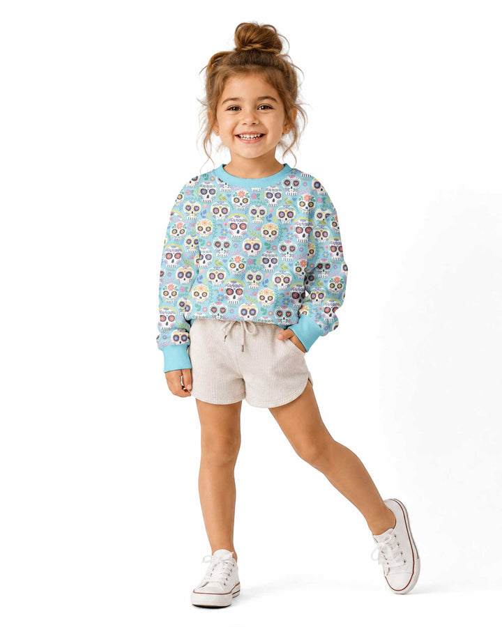 Floral Skull Bamboo Crewneck Sweatshirt