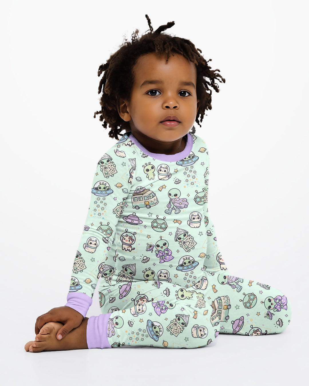Little Alien Explorer Bamboo Two Piece Long Sleeve Pajama Set