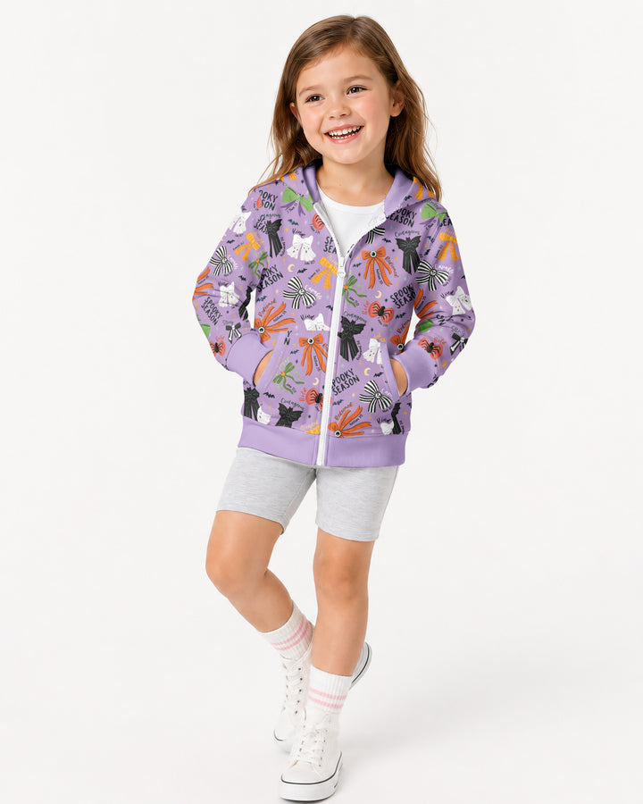 Spooky Bows Spooky Season Bamboo Zip Hoodie