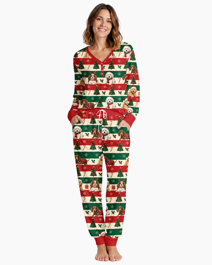 Dog Lover Christmas Bamboo Women Pajama Set