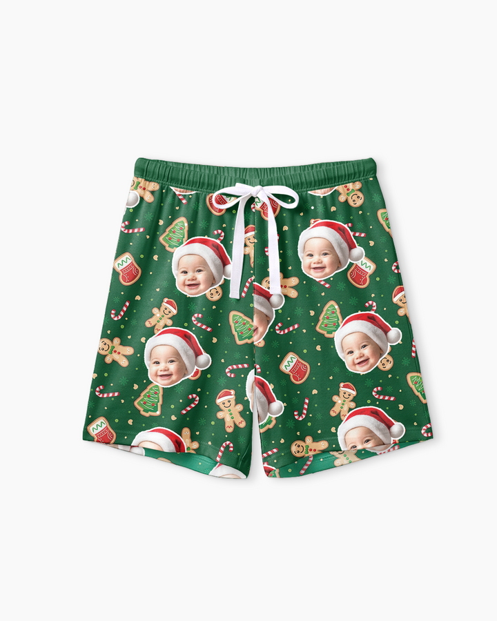 Custom Photo Funny Family Bamboo Women Short Sleeve Short Pajama Set