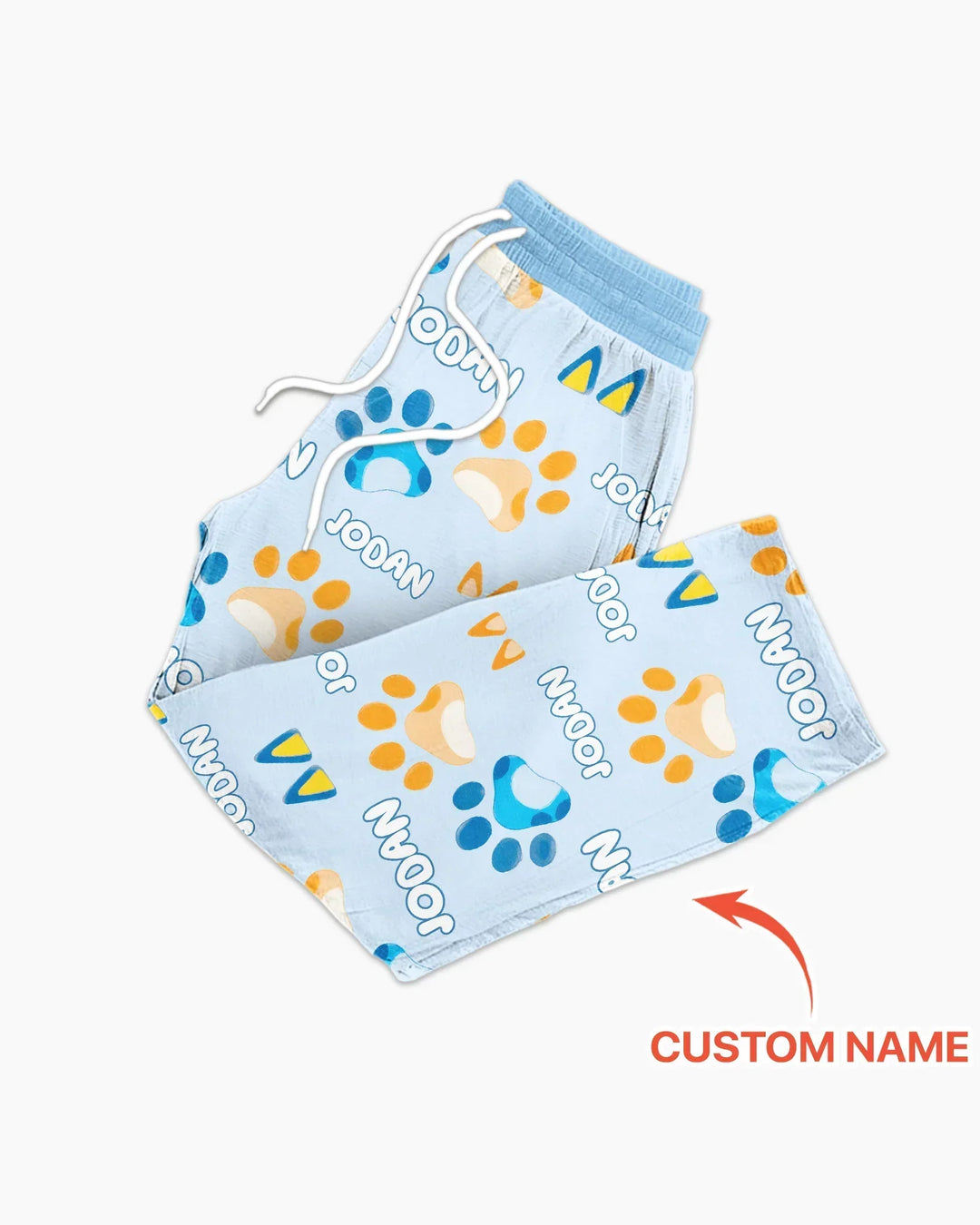 Custom Name Favourite Blue Dog Family Matching Bamboo Men's Pajama Set