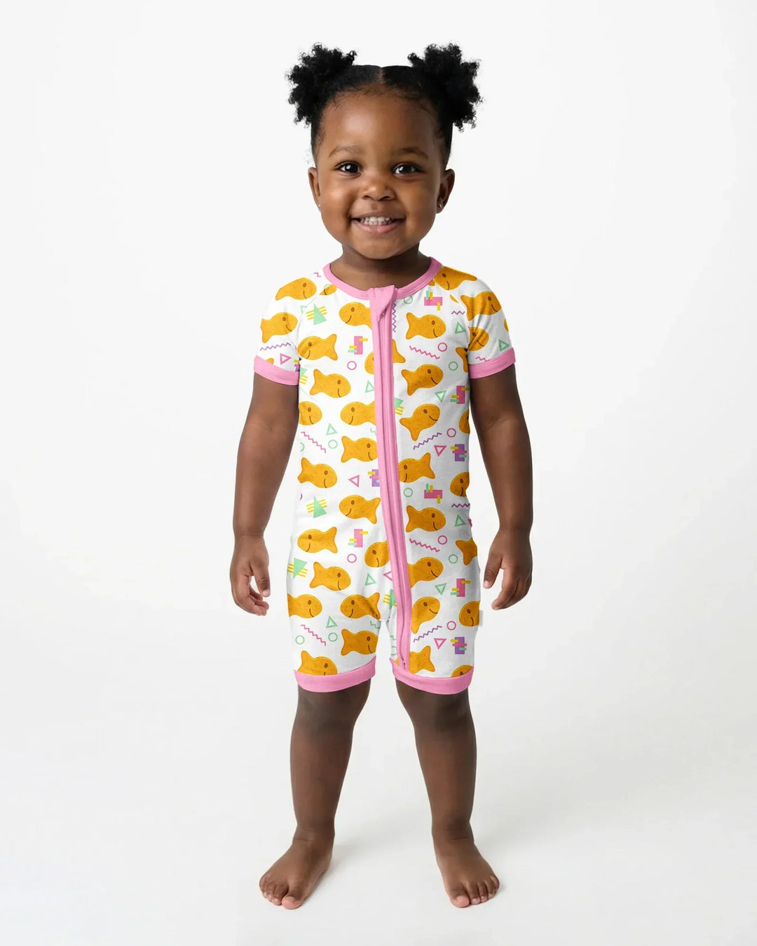 Cheesy Fishies Family Matching Bamboo Shorty Zippy