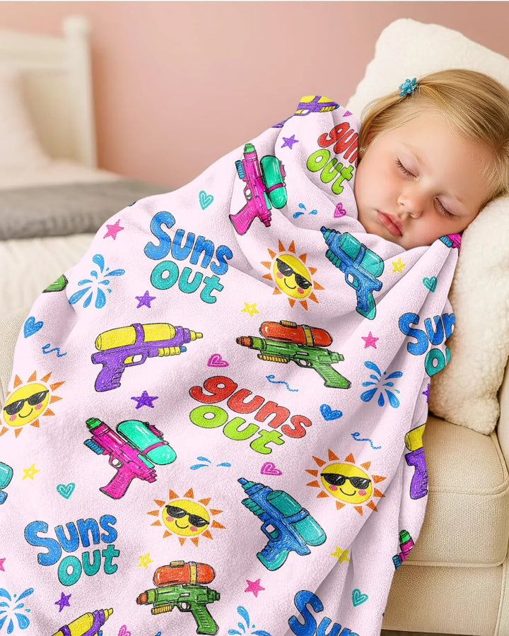 Sun Out Guns Out Bamboo Blanket