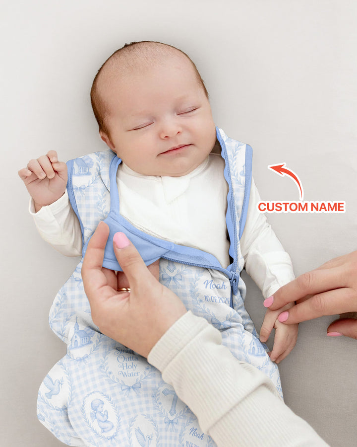 Custom Name Baptism Straight Outta Holy Water Bamboo Sleep Bag