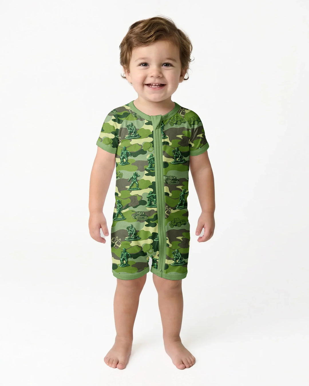 Green Army Men Bamboo Shorty Zippy