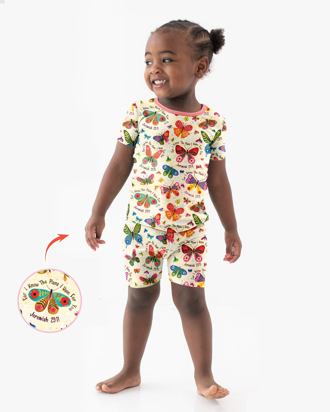 For I Know The Plans I Have For You Two Piece Short Sleeve Shorts Pajama Set