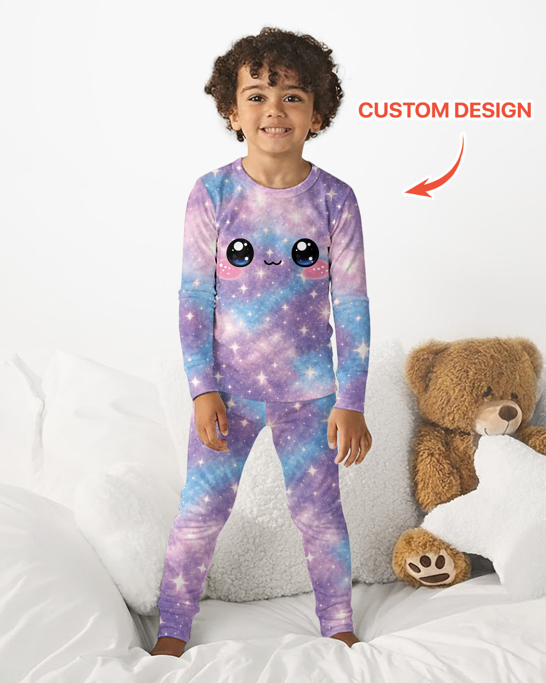 Matching Squishy Dumplings Costume Bamboo Two Piece Long Sleeve Pajama Set
