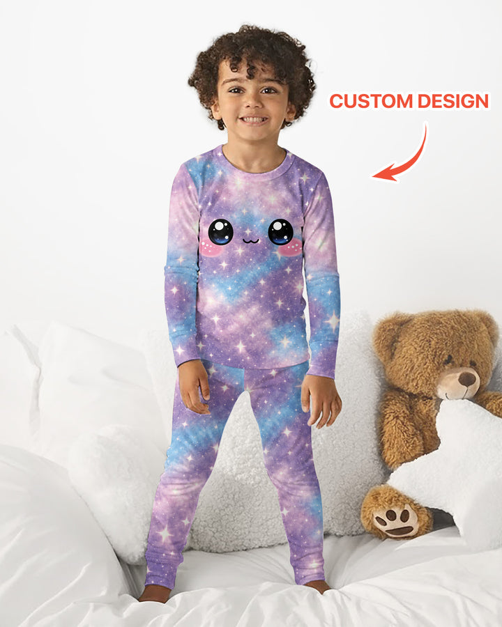 Matching Squishy Dumplings Costume Bamboo Two Piece Long Sleeve Pajama Set