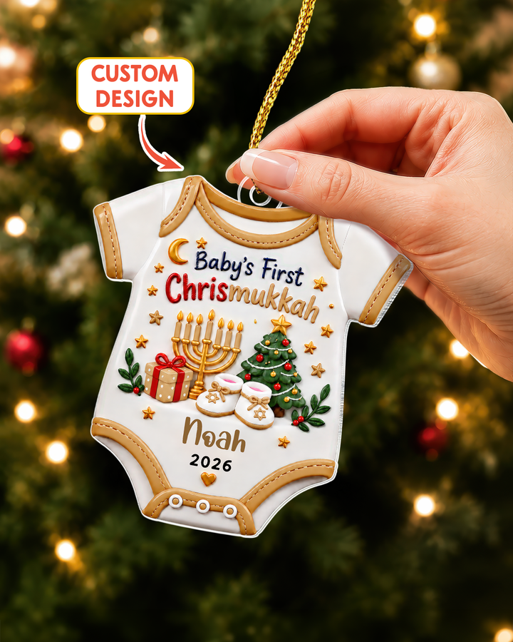 Baby’s First Chrismukkah - Personalized Acrylic Ornament