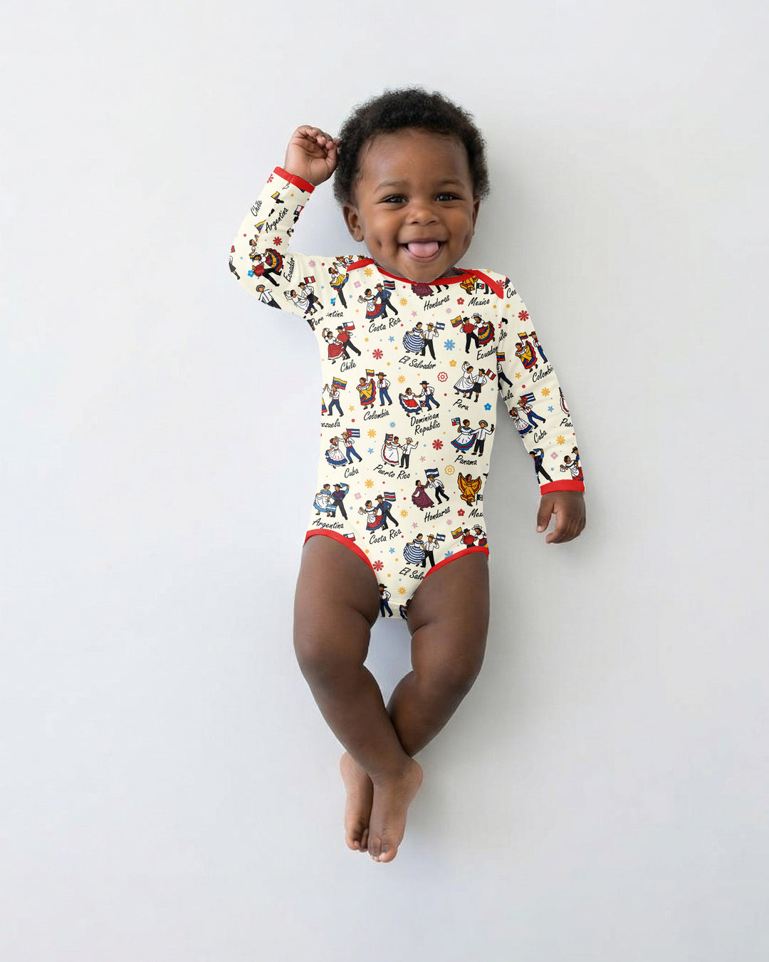 Hispanic Traditional Folkloric Dress Bamboo Bodysuit