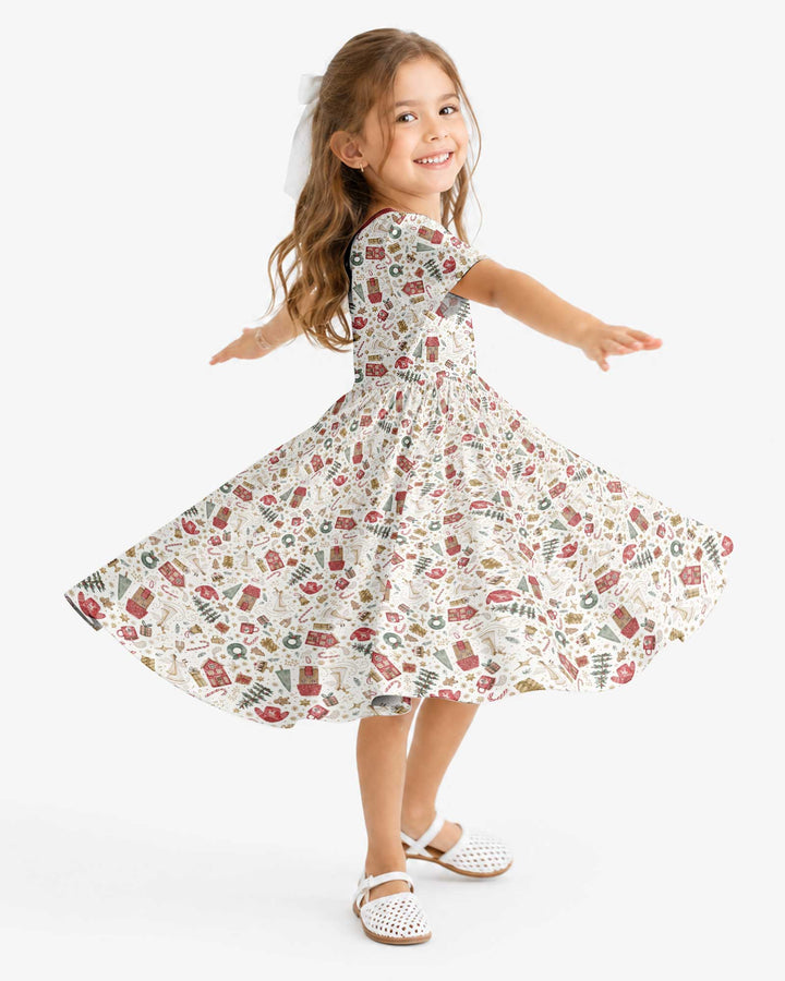 Magical Christmas Story Bamboo Twirl Dress