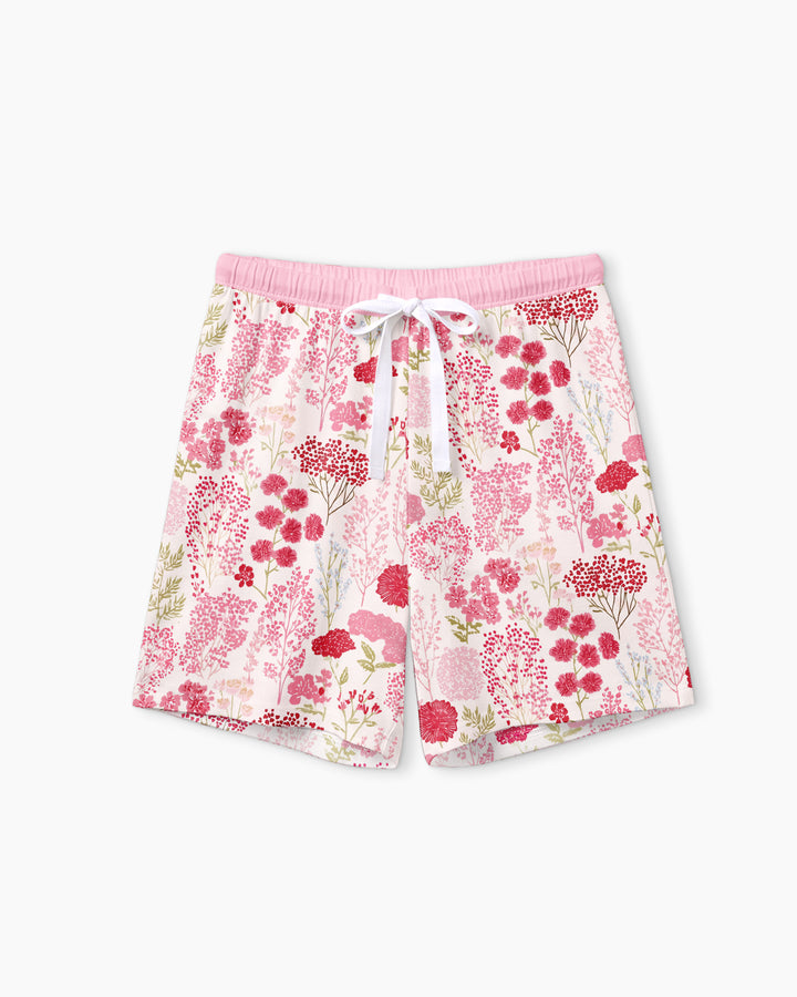 Blushing Wildflowers Bamboo Women Short Sleeve Short Pajama Set