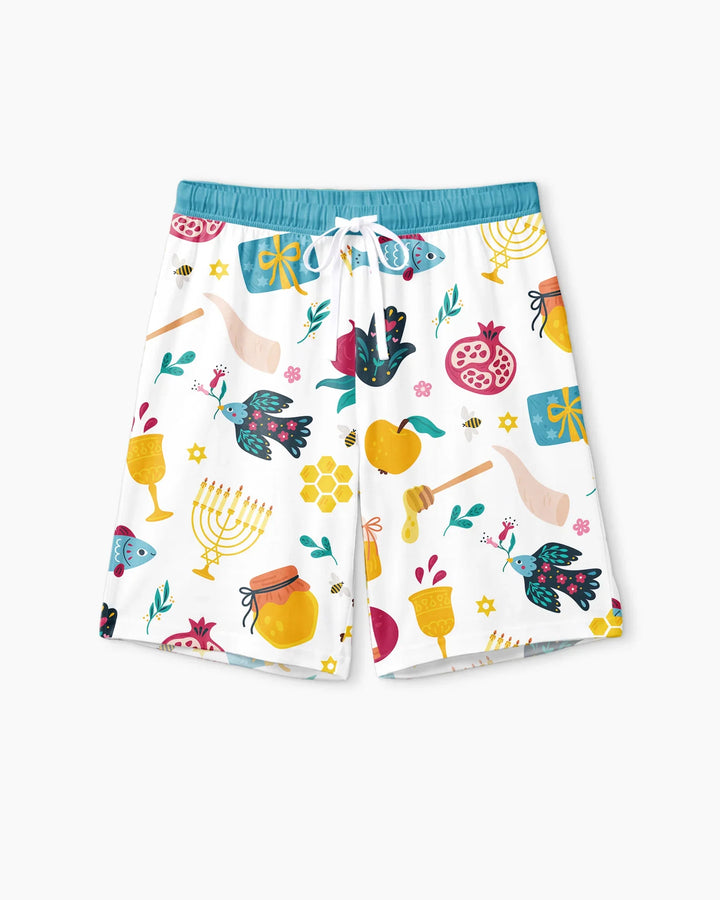Shanah Tovah Party Men Short Sleeve Short Pajama Set