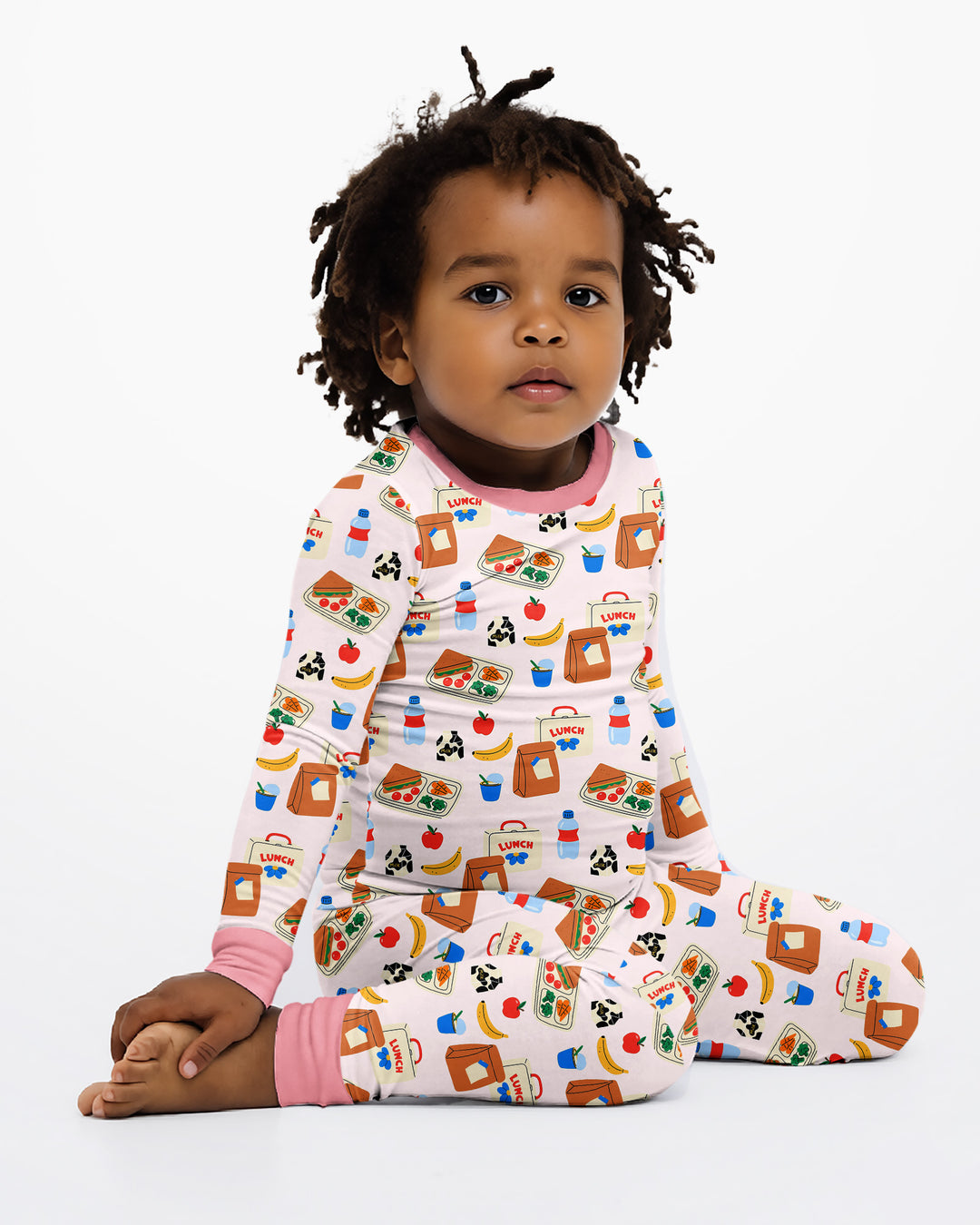 Happy School Lunch Bamboo Two Piece Long Sleeve Pajama Set