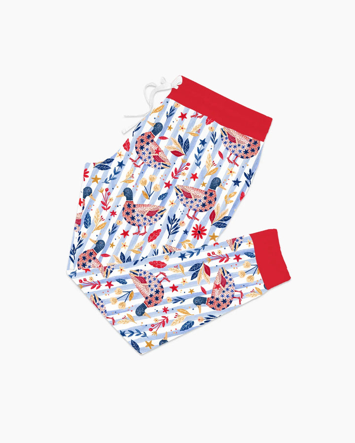 Patriotic Mallard Duck Bamboo Women Pajama Set