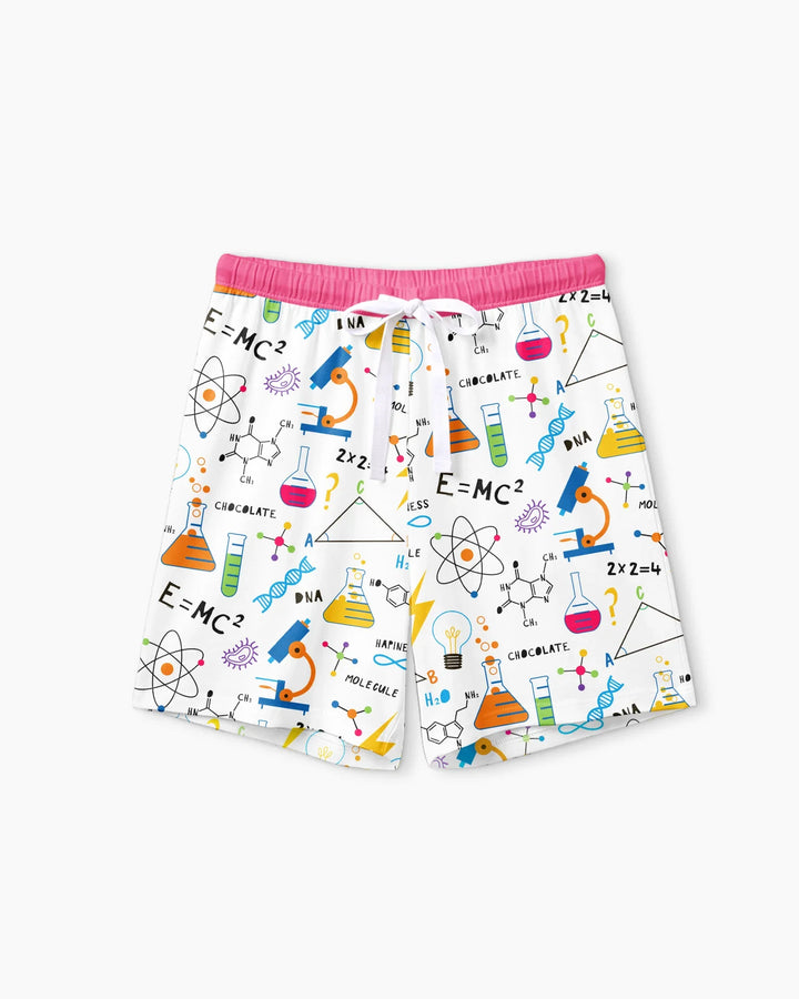 Science Explorer Family Matching Bamboo Women Short Sleeve Short Pajama Set