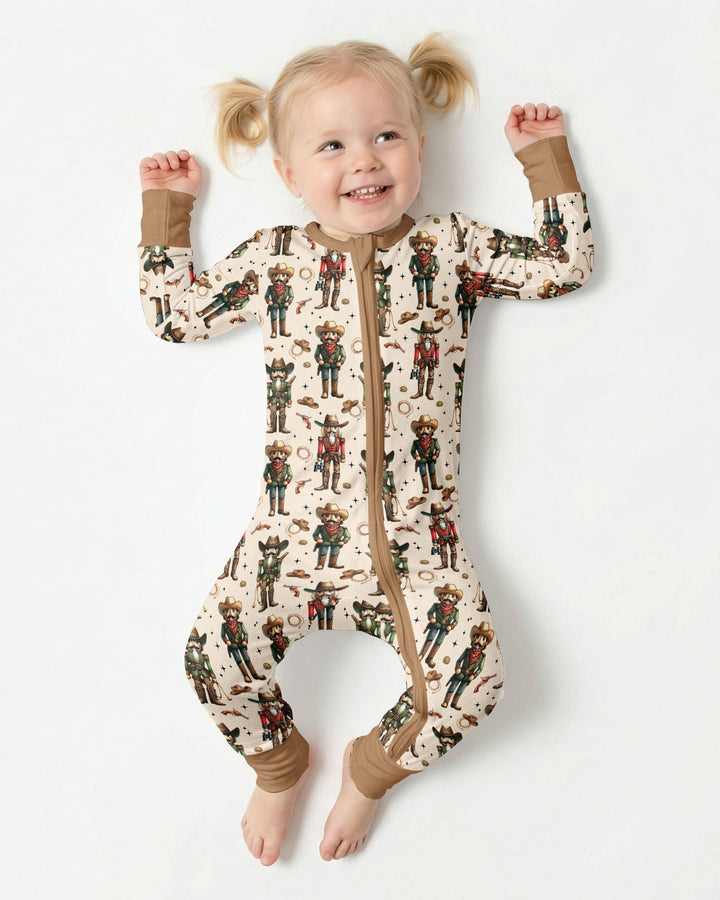 Western Christmas Cowboy Nutcracker Bamboo Convertible Zippy