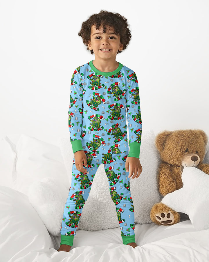 Merry Roarsome Christmas  Bamboo Two Piece Long Sleeve Pajama Set