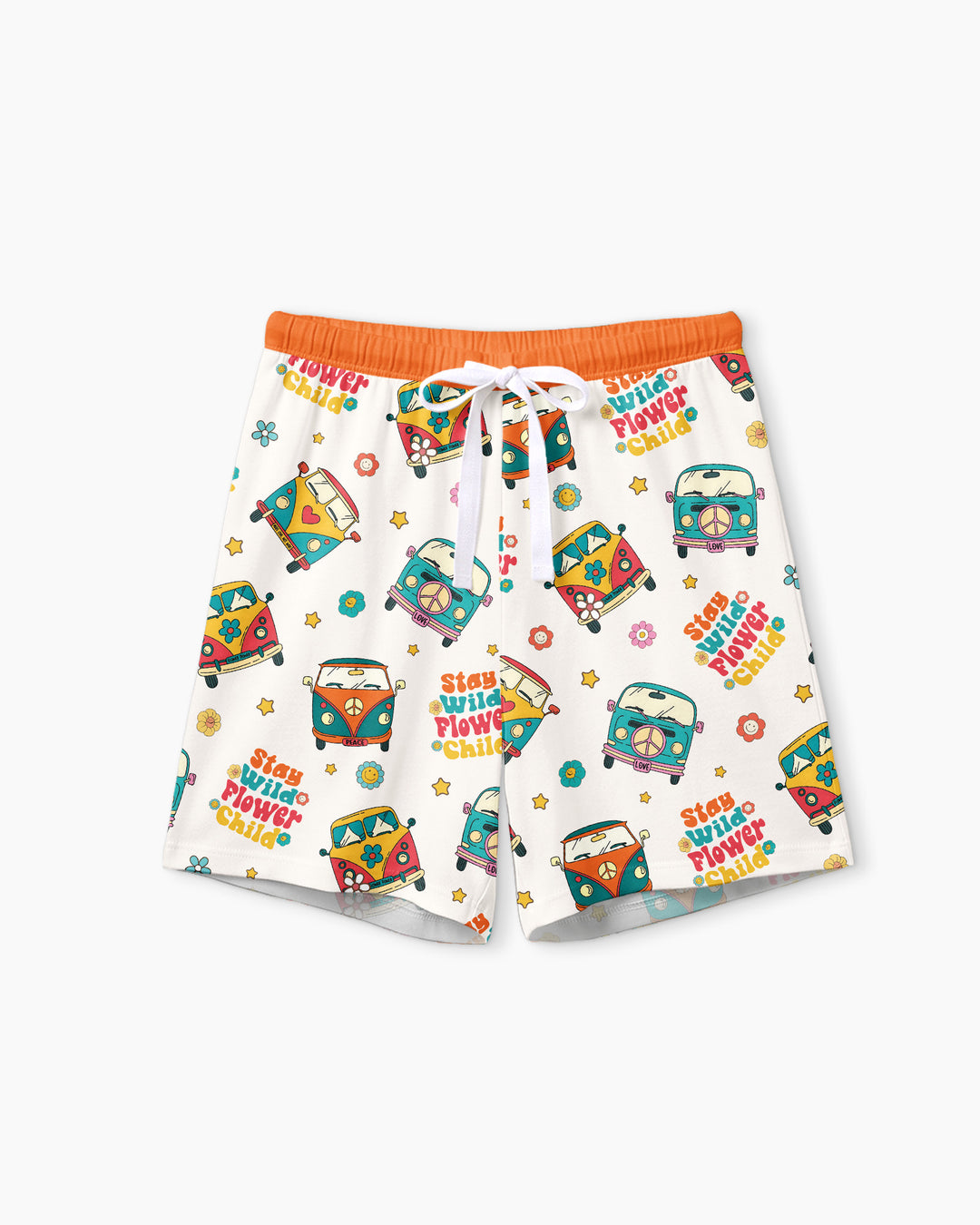 Stay Wild Flower Child Bamboo Women Short Sleeve Short Pajama Set