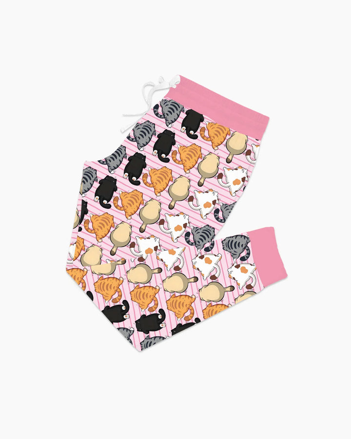 Funny Cat Butts Club Family Matching Bamboo Women Pajama Set