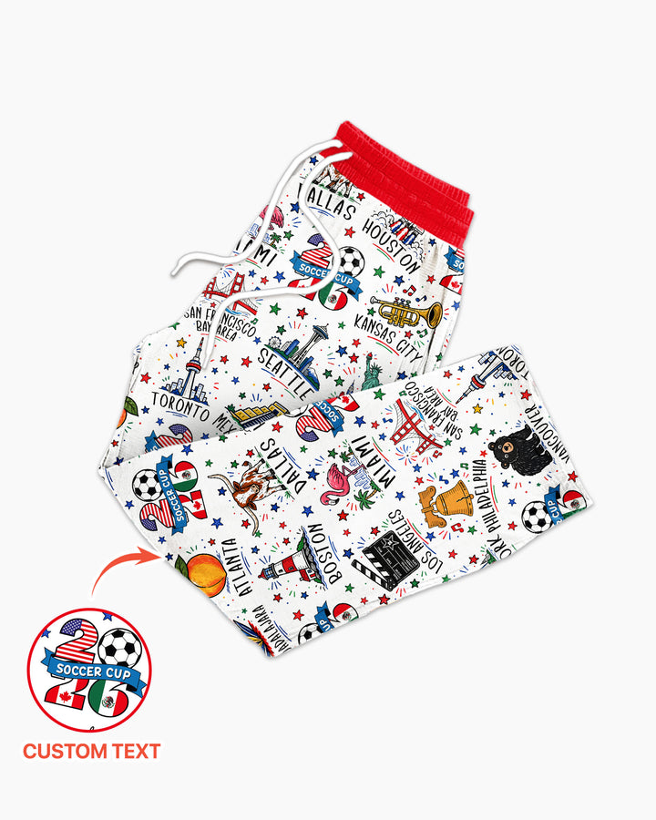 2026 Soccer Cup Host Citties Bamboo Men's Pajama Set