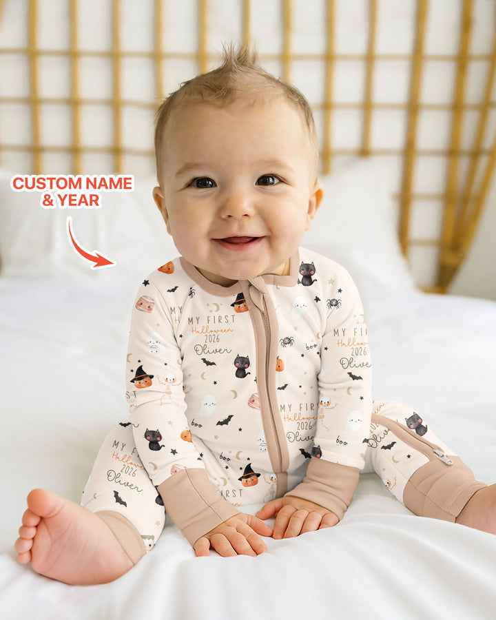 Personalised Baby First Halloween Bamboo Convertible Zippy