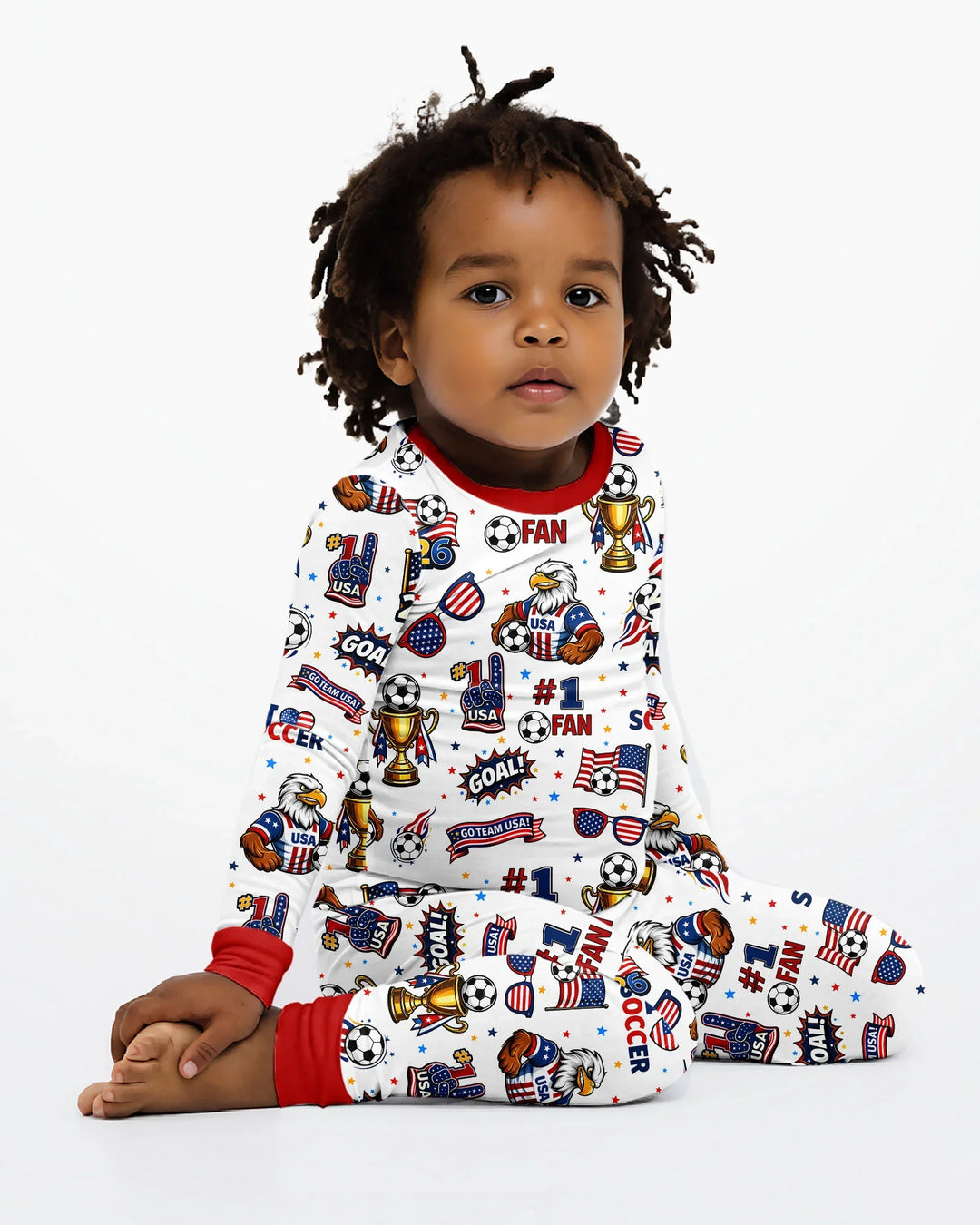 USA Soccer 2026 Party Bamboo Two Piece Long Sleeve Pajama Set