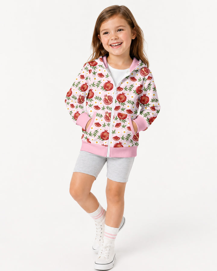 Pomegranate Garden Joy Family Matching Bamboo Zip Hoodie