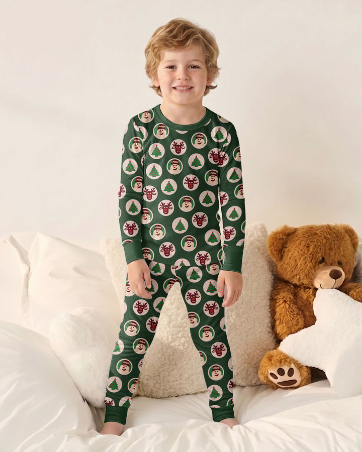 Christmas Dinner Bamboo Two Piece Long Sleeve Pajama Set