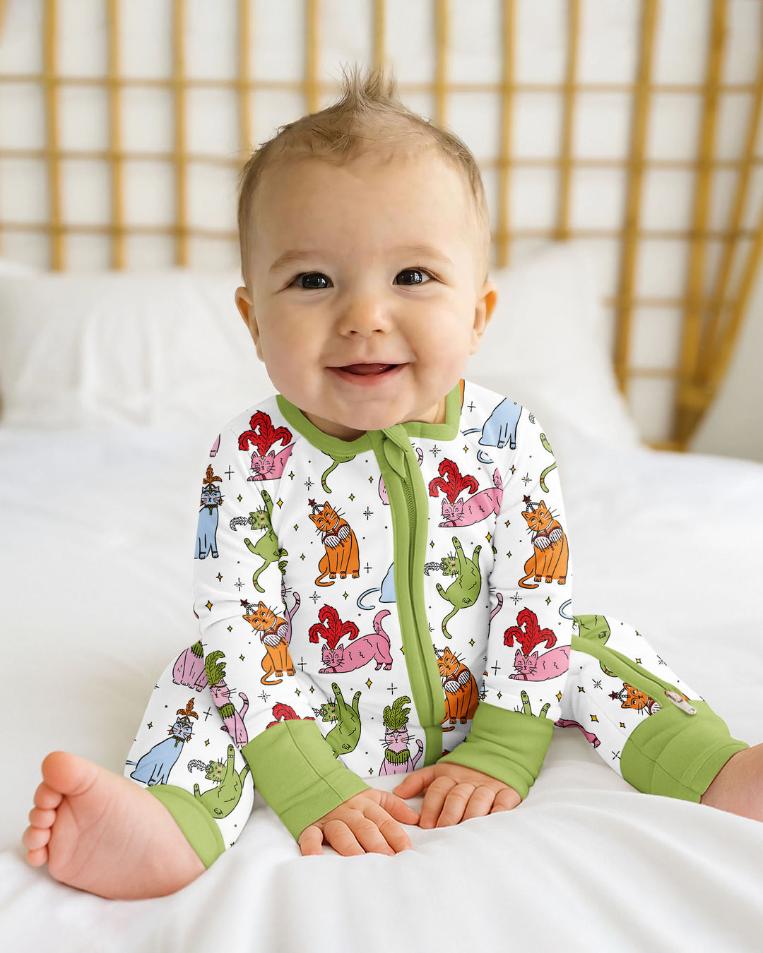 Whimsical Cats Bamboo Convertible Zippy
