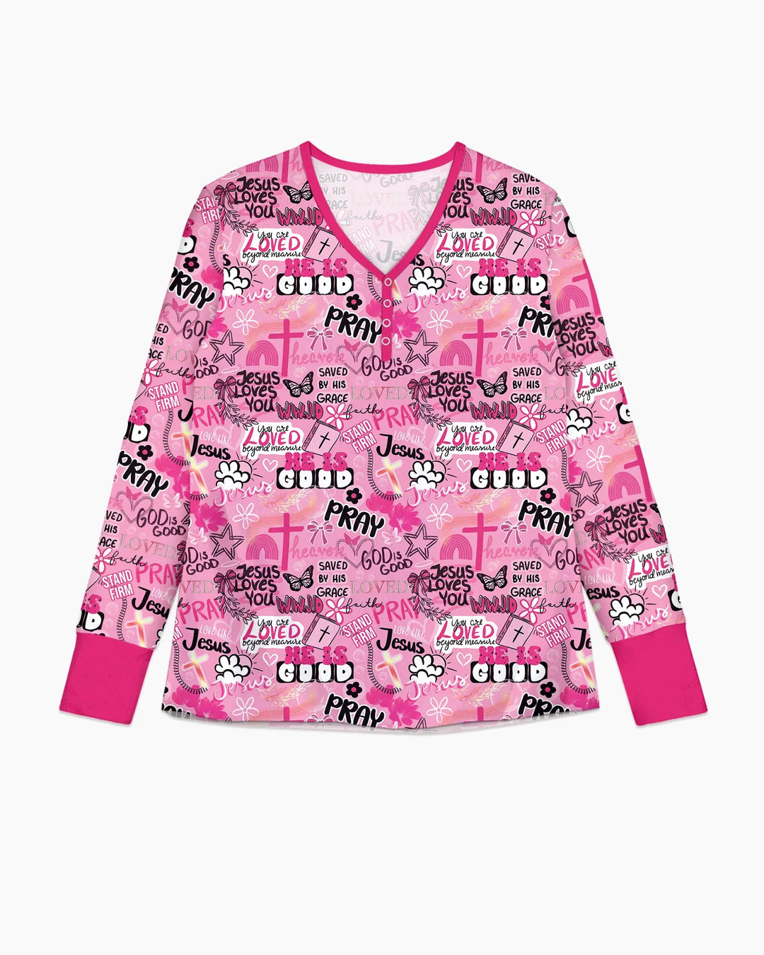 Pink Faith & Grace  Bamboo Women Pajama Set