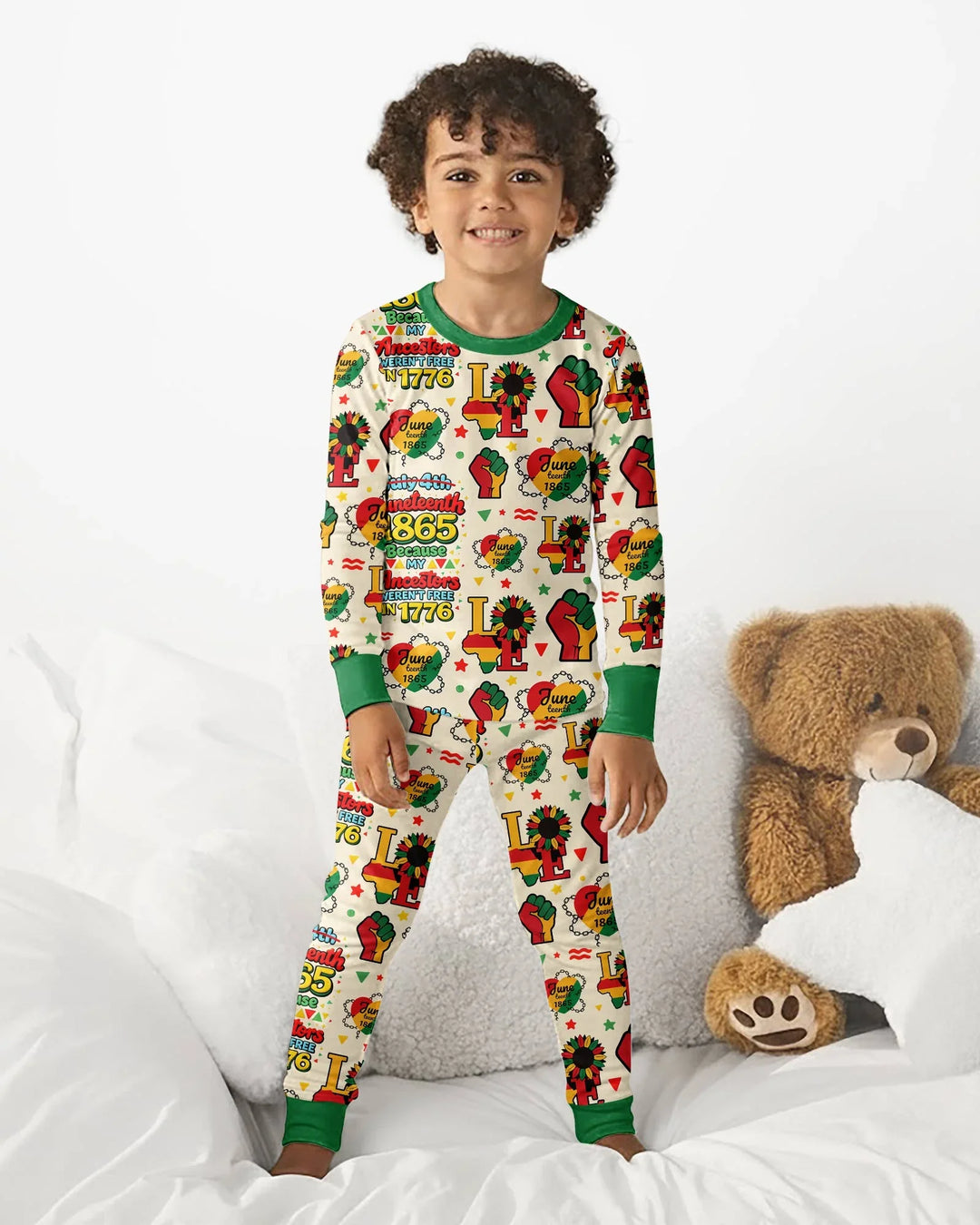 Juneteenth 1865 Because My Ancestors Weren't Free In 1776 Bamboo Two Piece Long Sleeve Pajama Set