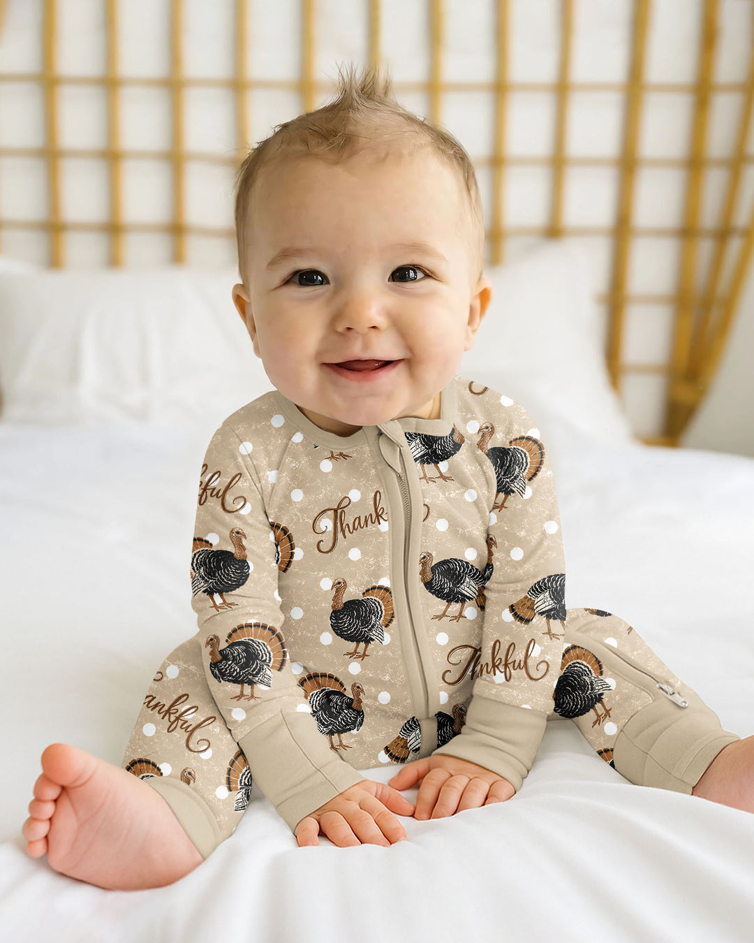 Turkey Thankful Bamboo Convertible Zippy